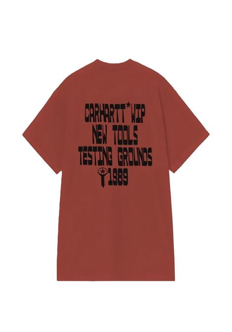 s/s blocks t-shirt man red CARHARTT WIP | I0362313IX.XX